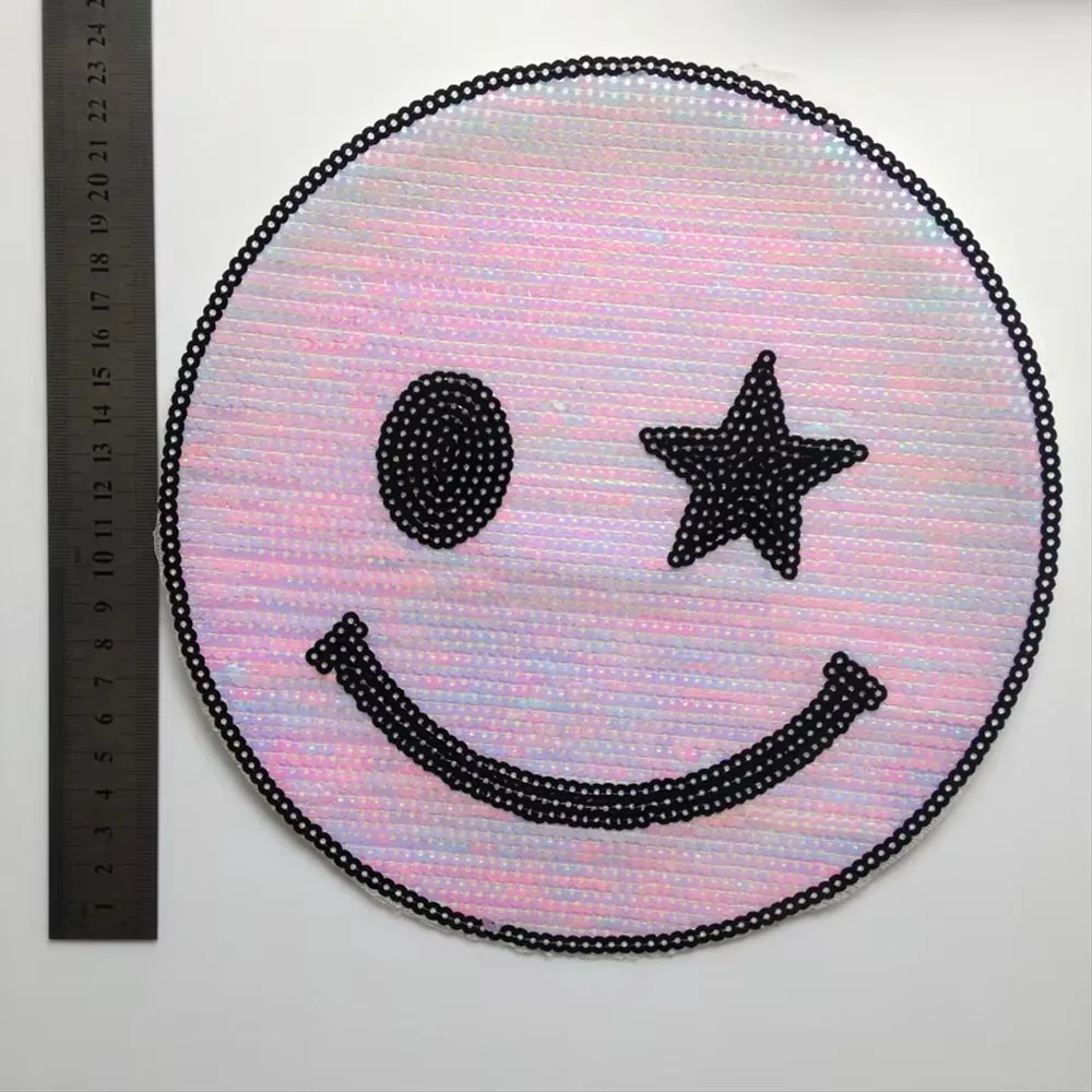20pcs Glitter Patches Sew On Sequined Patch For Clothing T-shirt Hoodie Coat Dress Decoration