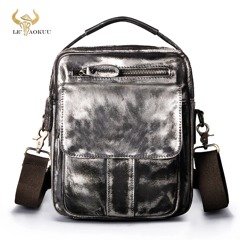 

2022 Soft Genuine Leather Male One Shoulder Messenger bag Travel Fashion Cross-body Bag 10" Pad Tote Mochila Satchel bag 5008