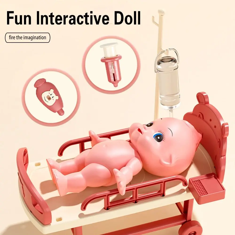 39 pz/set Hippo Doctor Kit Gioco di ruolo Gioco Regalo di compleanno Set da gioco simulato con custodia per il trasporto Set da gioco da dottore per bambini Ragazze Ragazzi