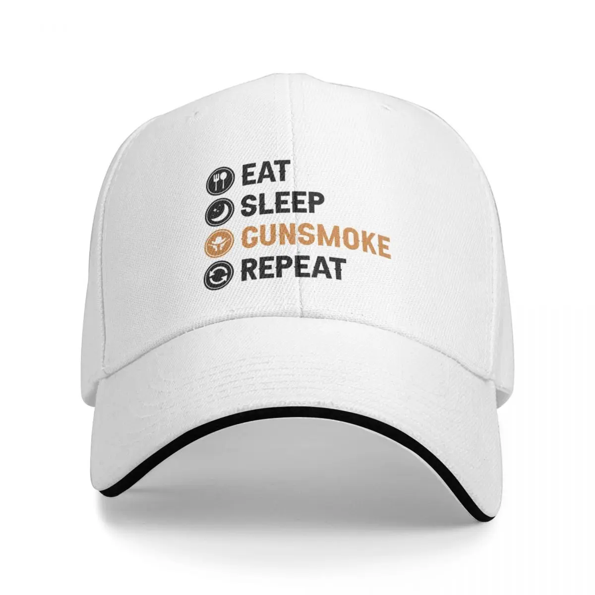 Eat Sleep Gunsmoke Repeat Baseball Cap Anime Sunhat Anime Hat beach hat Girl Men's