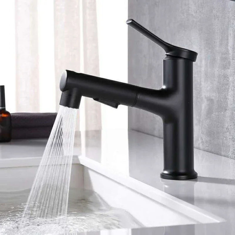 Bathroom Pull-Out Faucet Extender - External Shower Head for Hair Washing & Toilet Cleaning, Bidet Sprayer