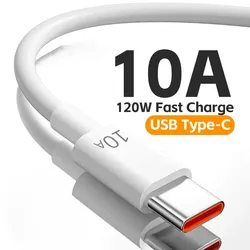 Fast Charging Cable Universal 120W 10A USB Type C Cable For Huawei P40 P30 Honor Data Cord For Xiaomi Redmi 0.3/1M/1.5M/2M