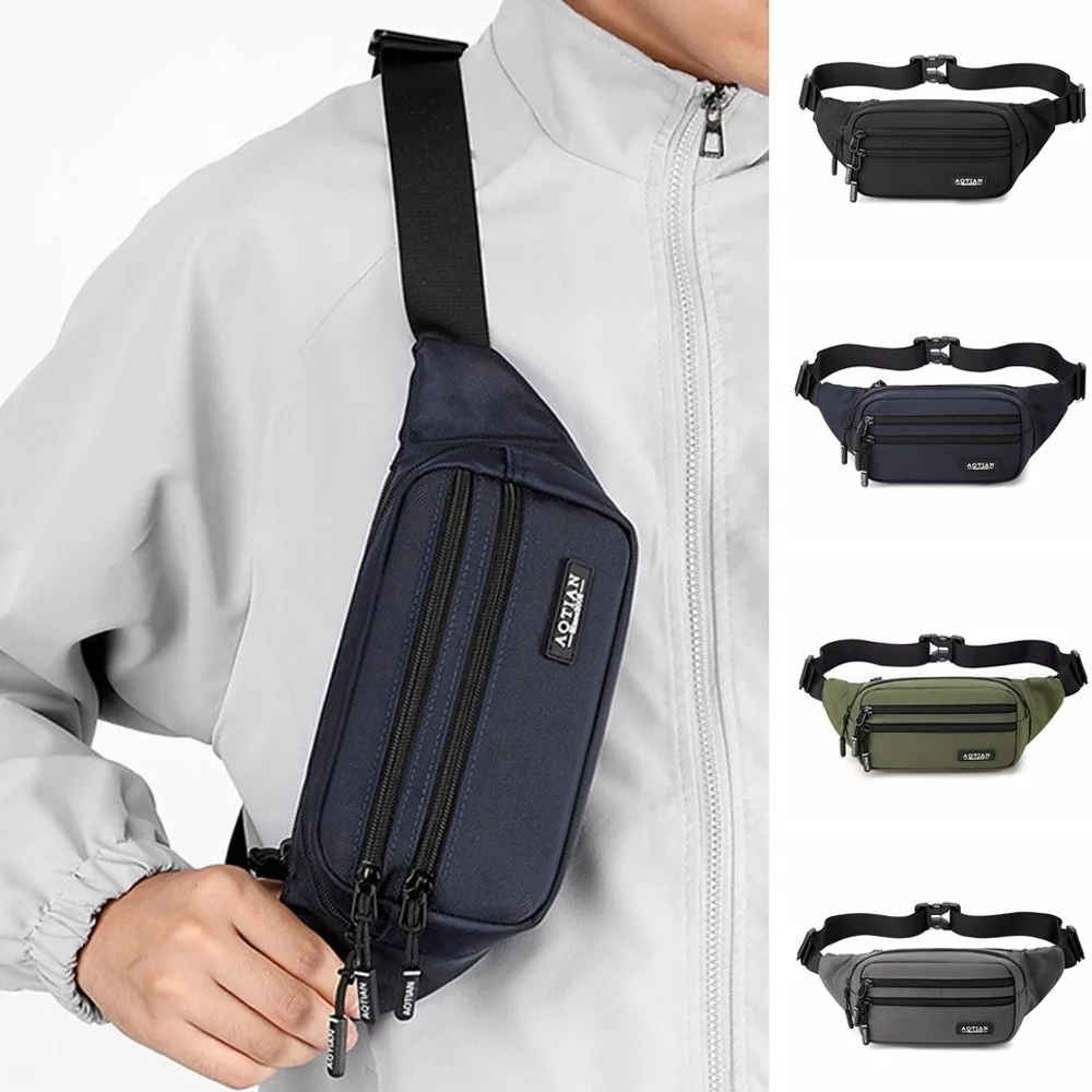 

Large Capacity Running Waist Bags Wear-resistant Lightweight Sports Phone Bag Waterproof Storage Men Chest Bag Outdoor Riding
