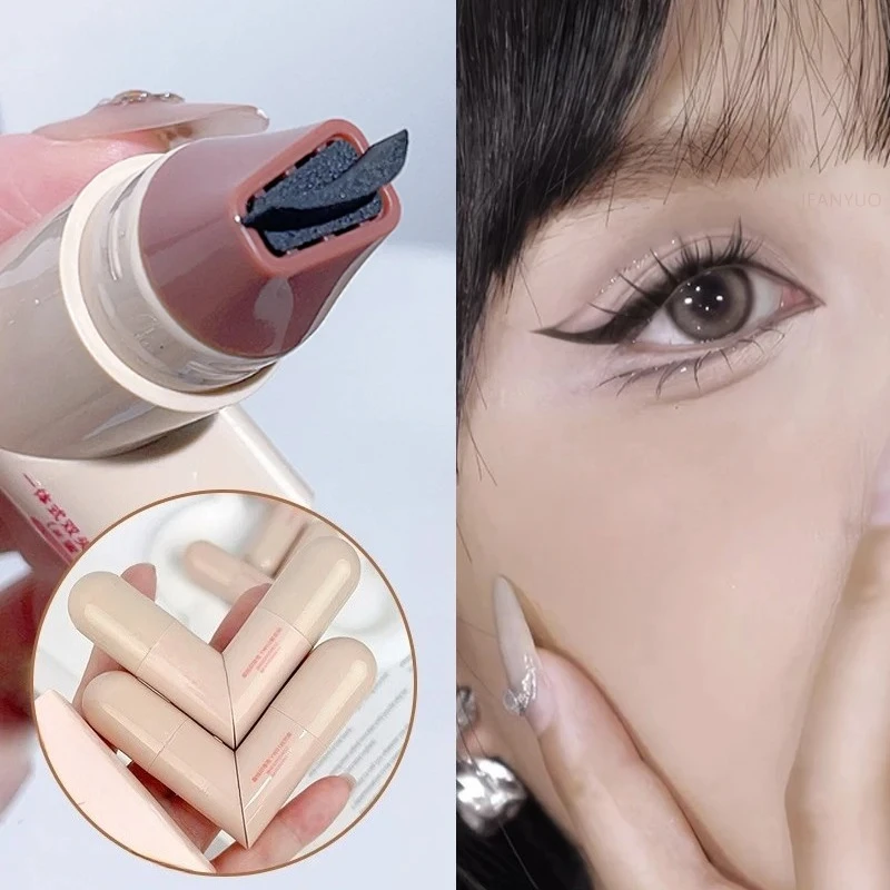 Waterproof Double-Wing Integrated Eyeliner Stamp - Sweat Proof & Long Lasting Easy to Use for Beginners Lazy Makeup Stencil