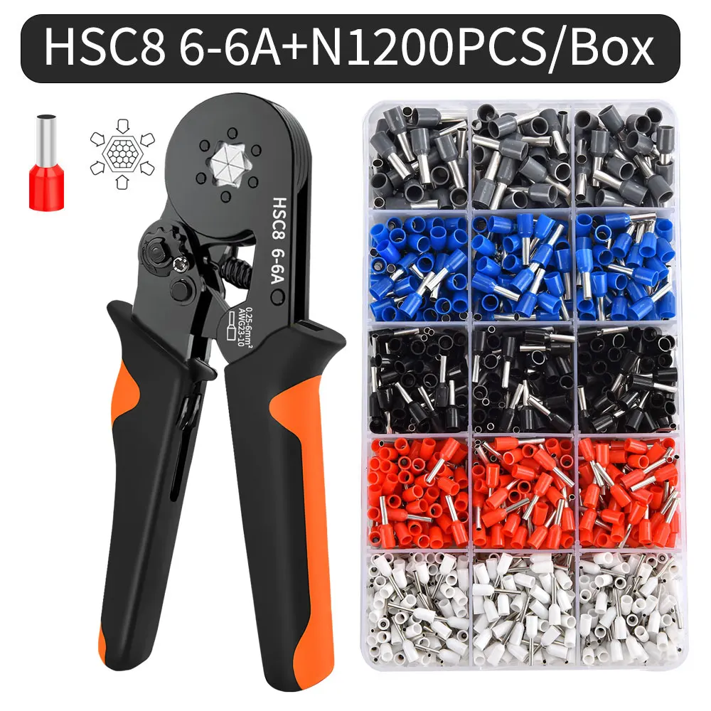 Buisvormige Terminal Krimptang HSC8 6-4A Crimper Draad Mini 