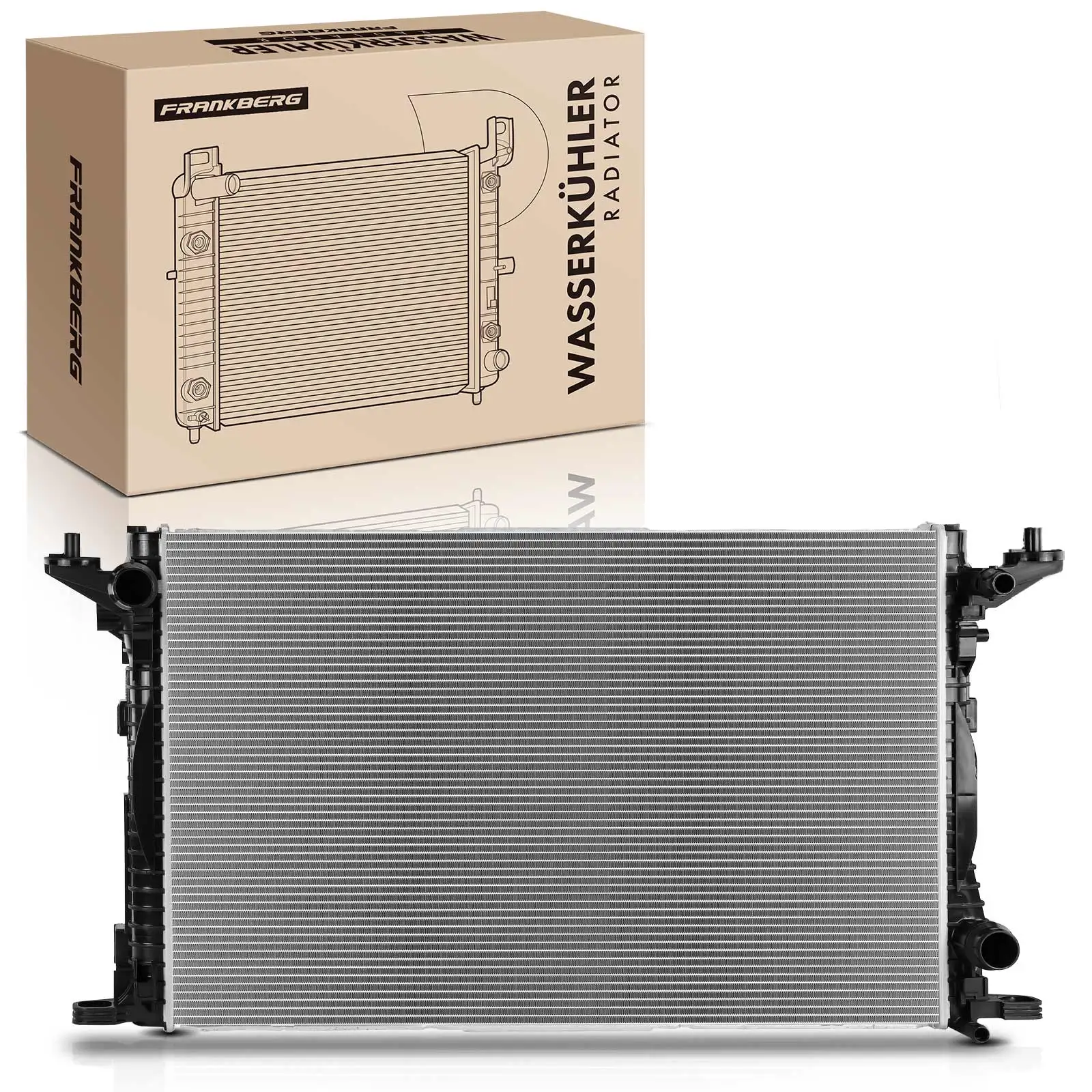 Frankberg 1x Koeler Waterkoeler Motorkoeler voor VW Touareg Audi A4-A8 Bentley 8W0121251N AI2441 13773 8W0121251AB 8MK376749234