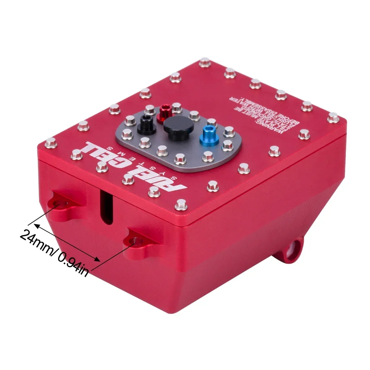 1Pcs Aluminum 1/10 Scale Fuel Cell Receiver Box Simulated Fuel Tank RC Trucks Radio Box for Axial Capra 1.9UTB Chassis Part