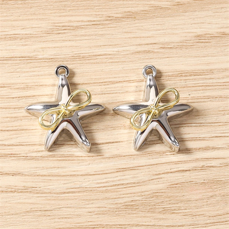 5 Stück 18x20mm Niedliche Bunte Metall-Seestern-Anhänger für die Herstellung von Ohrringen, Anhängern, Halsketten, Armbändern, DIY-Bastelarbeiten, Schmuckzubehör – Detail 15