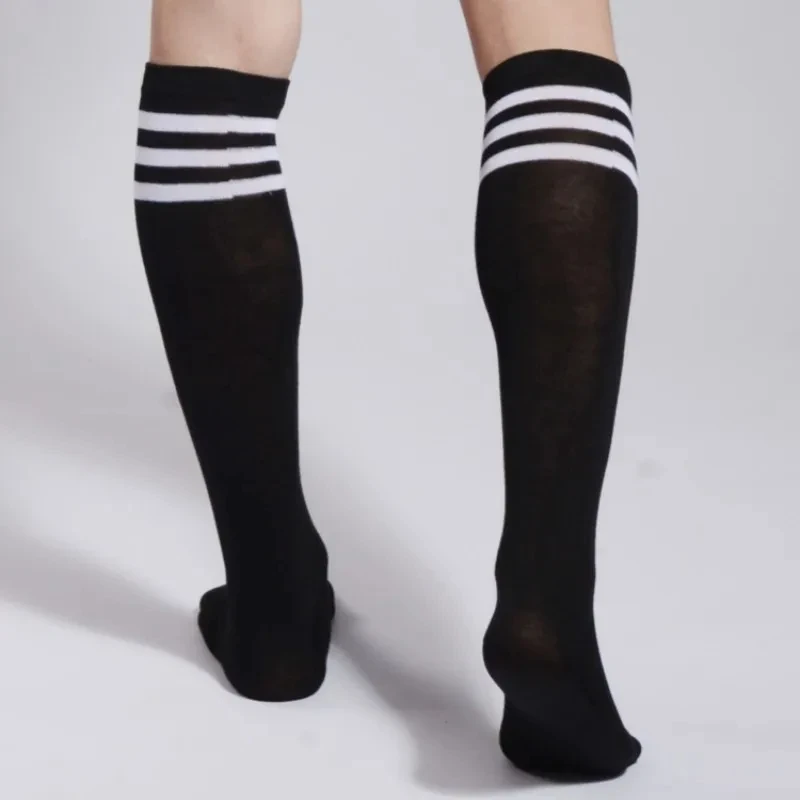 Unisex Compression Socks Football Socks Non-slip Long Tube Knee High Stockings Socks Striped Soccer Sox Running Athletic Socks