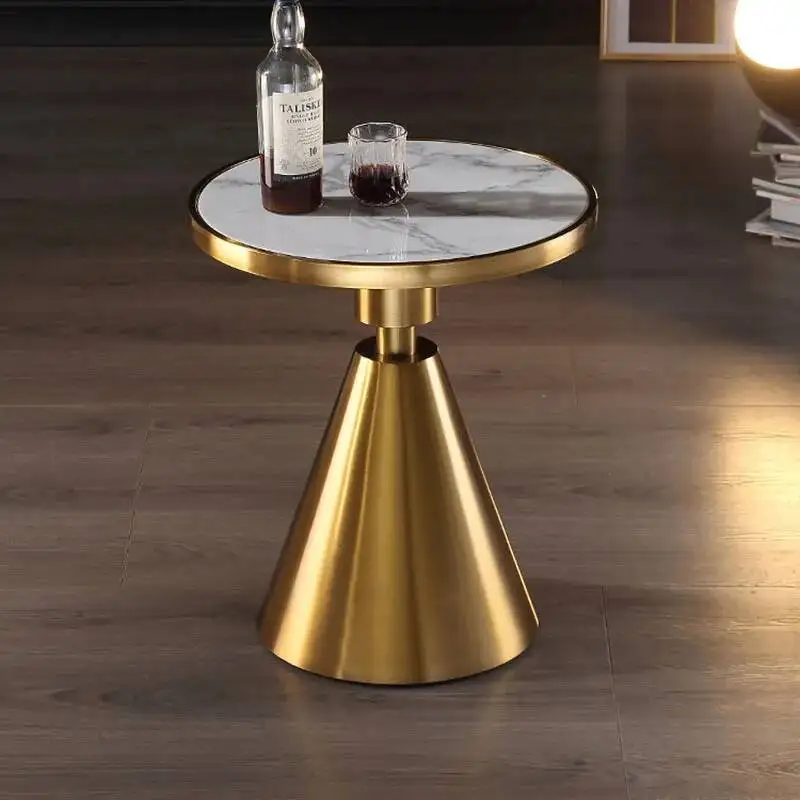 Round Marble Small Coffee Tables Design Luxury Modern White Coffee Tables Living Room Nordic Effect Table Basse Home Furniture