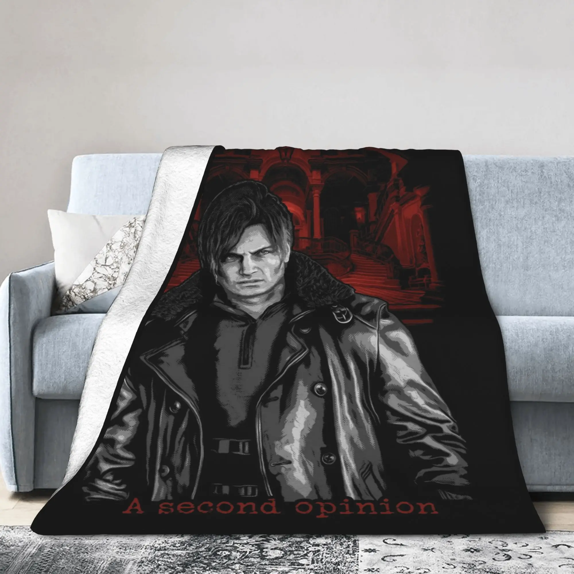 Residents Evils 9 Requiem Second Opinion Leon Kennedy Blankets Autumn Portable Thin Throw Blankets for Bedding Bedroom Bedspread
