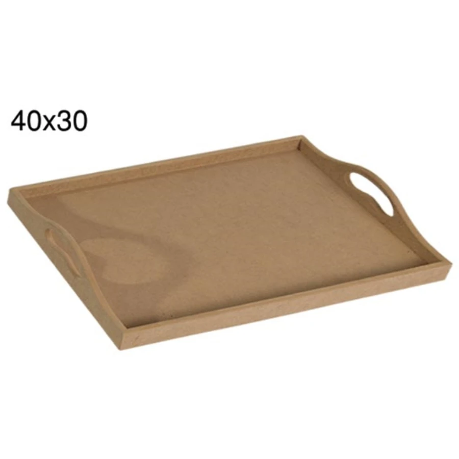 T683 Flat Tray, Dyeable Raw Wood Mdf Tray