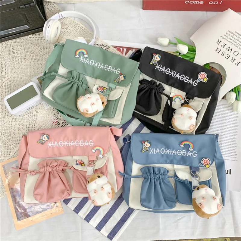 

Модная сумка через плечо с клапаном. Простая холщовая сумка-мессенджер, сумка через плечо большой вместимости.