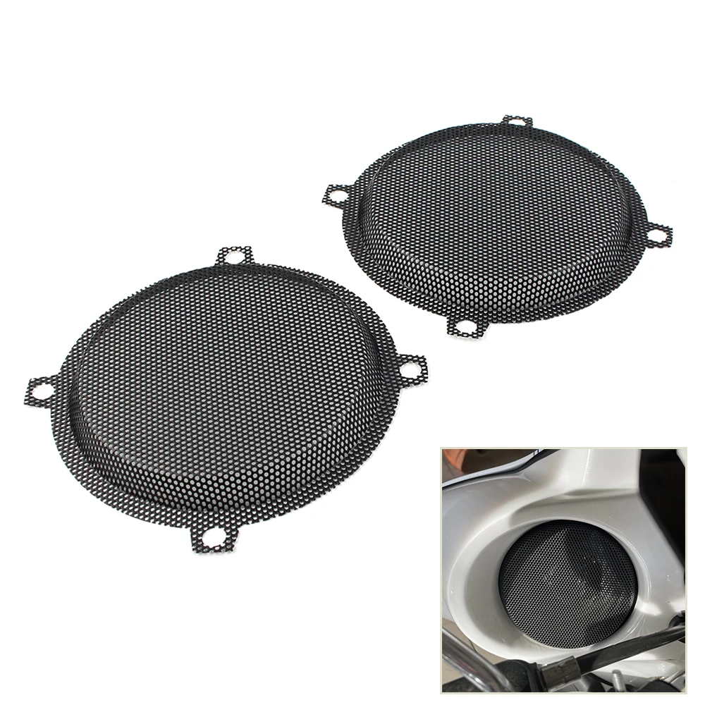 2Pcs Motorcycle Wired Punched Steel Mesh Speaker Grilles Cover for Harley Davidson Electra Glide 5.25