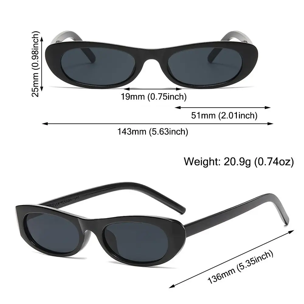 نظارات شمسية عصرية على شكل عين القطة بإطار صغير للنساء نظارات شمسية بيضاوية للنساء
