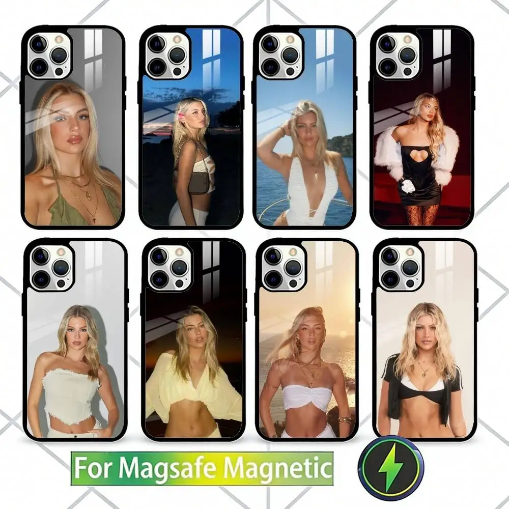 

L-Lily R-Rowland Phone Case For iPhone17,16,15,14,13 Plus,Pro Max Magnetic For Magsafe Wireless Charging