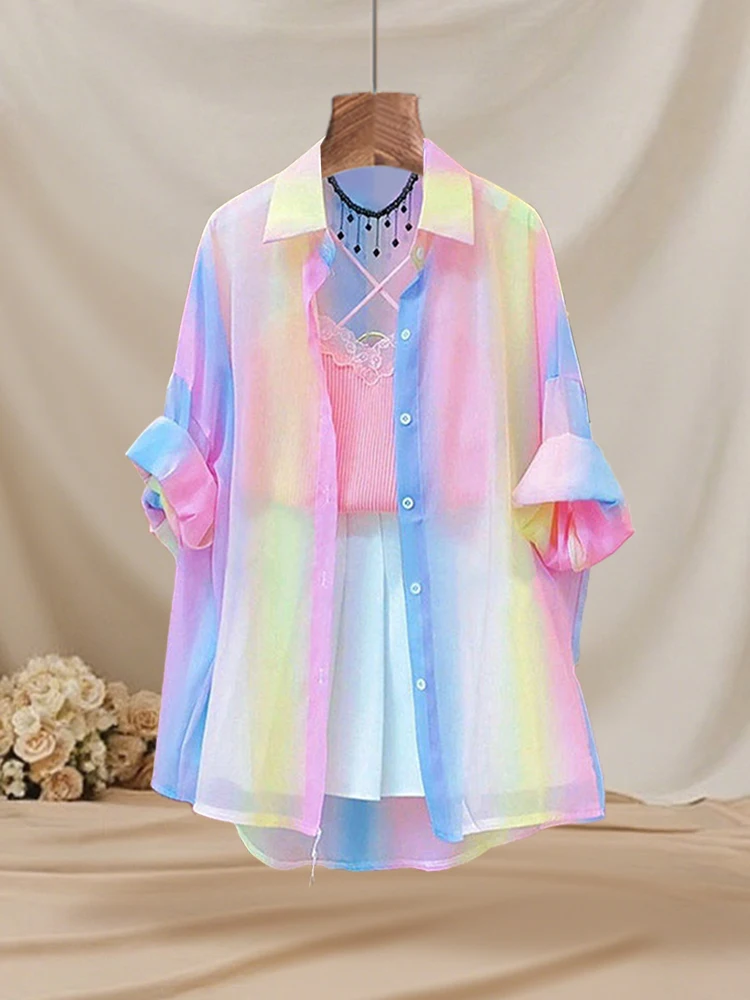 

Dopamine Art Student Summer Outfit Sun Protection Shirt Lace Sexy Vest Pleated Skirt Three Piece Set Women's Fashion Ensemble