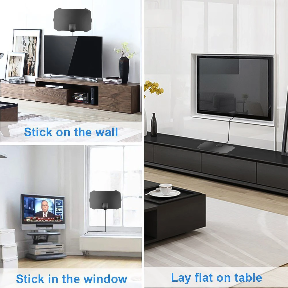 2023ใหม่4K 8Kเสาอากาศทีวีดิจิตอลในร่มHD HDTV Antena DVB-T/T2 DVBT2เคเบิลทีวีAntena 500Miles UHF VHF DTVเสาอากาศAerial