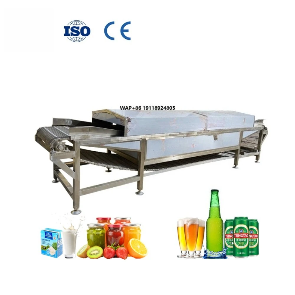 Commercial Continuous Sterilizing Water Bath Pasteurizer Machine Price Tomato Fruit Juice Pump Sauces Pasteurization Tunnel