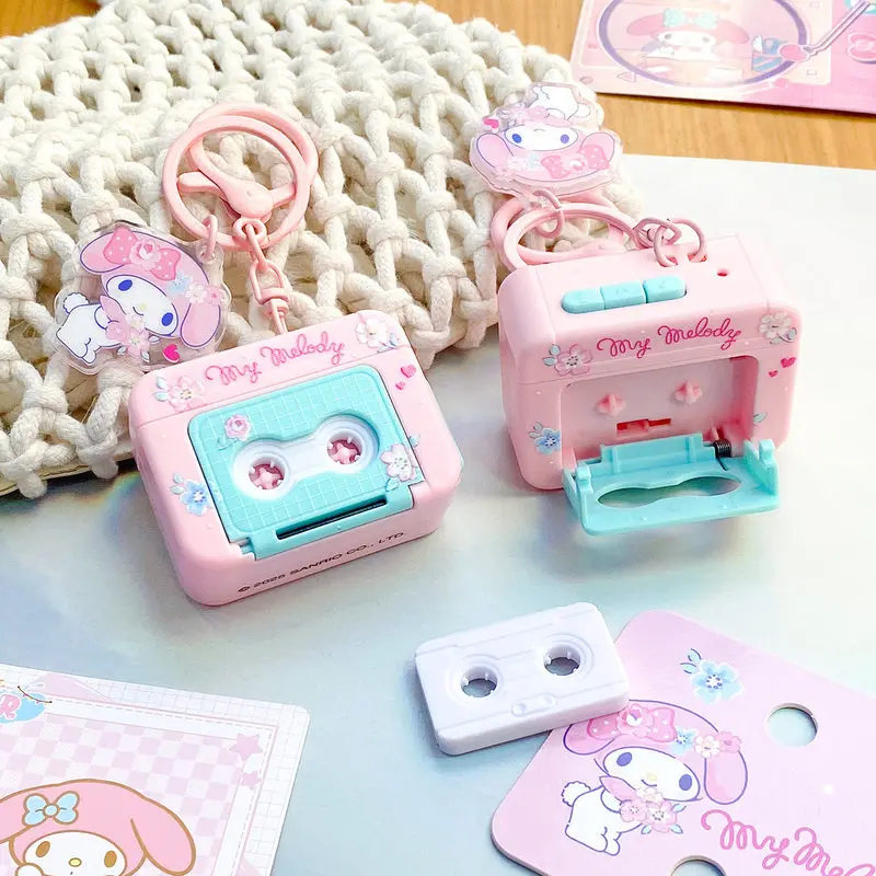 

Оригинальный брелок-мини-диктофон Sanrio Family, серия Blind Box, My Melody, милая забавная игрушка-подвеска, коллекционная фигурка, Blind Box