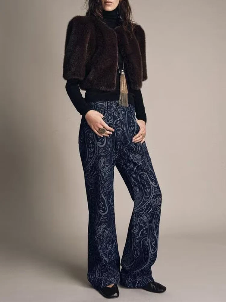 

Новое женское модное универсальное и элегантное однотонное пальто из искусственного меха в европейском стиле с круглым вырезом