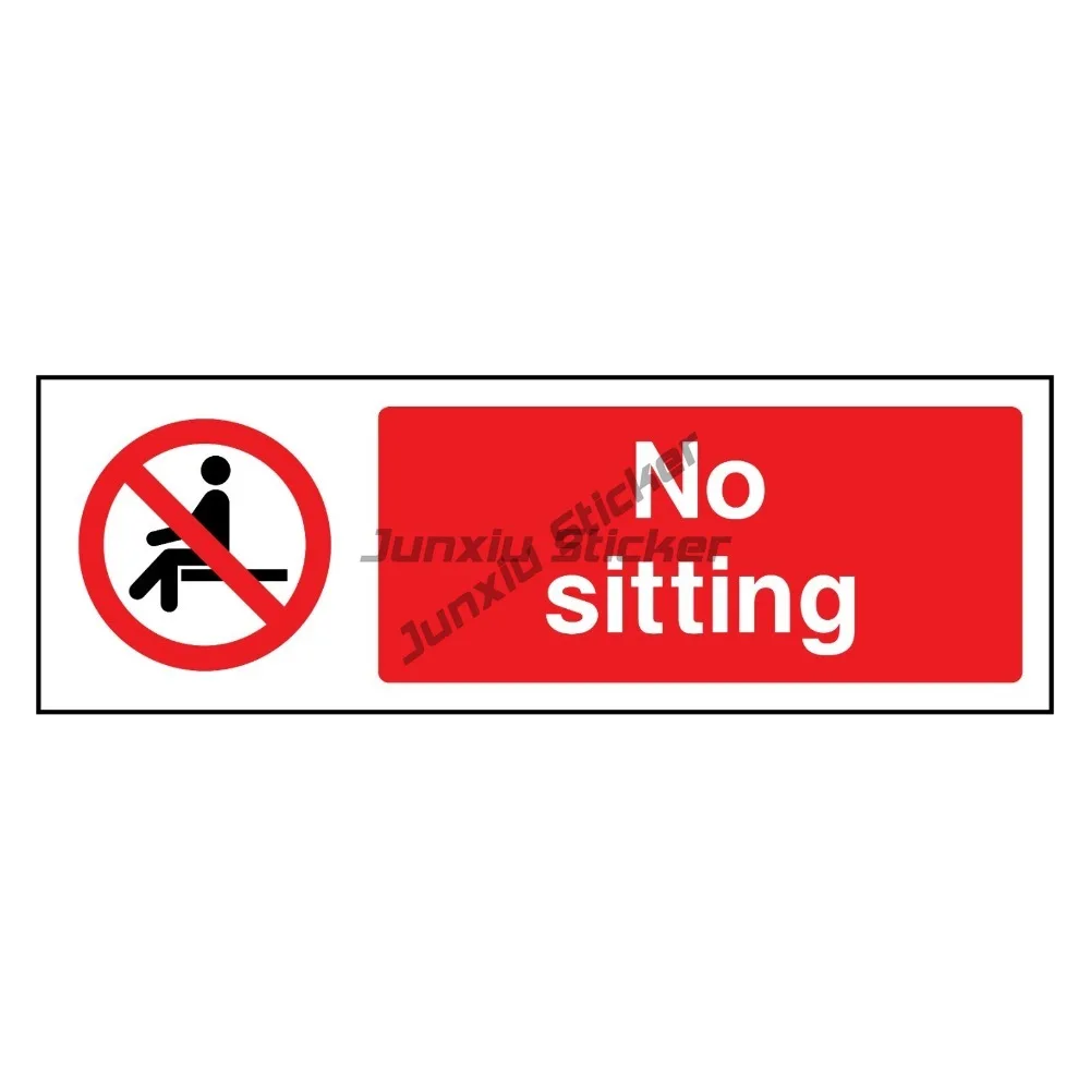 

No Sitting Sign Or Sticker Bumper Windows Windshield Scratch-proof Exterior
