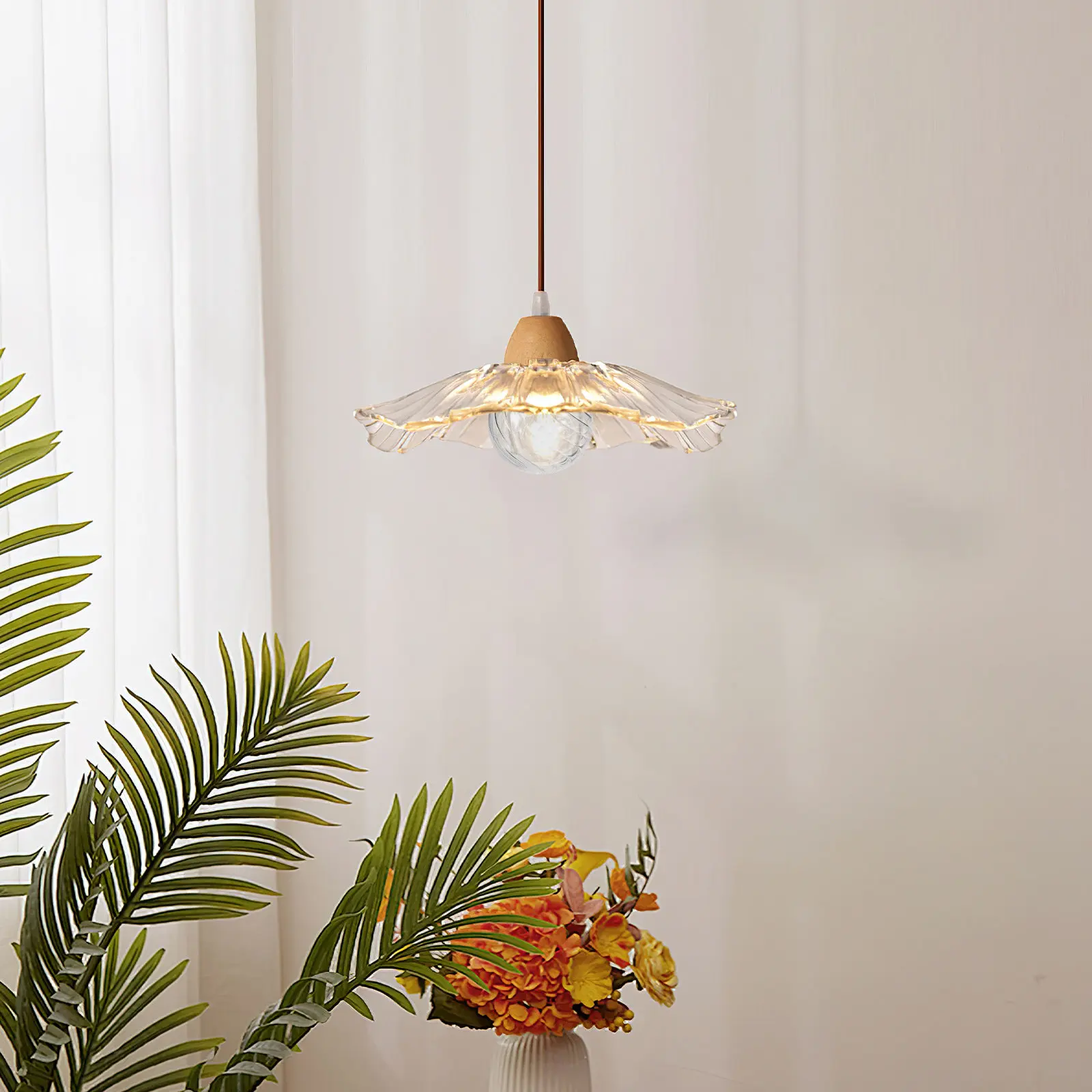 2Pcs Bubble Glass Lamp Globe Lampshade Replacement Clear Round Globe Light Cover for Modern Pendant Wall Sconces Chandelier