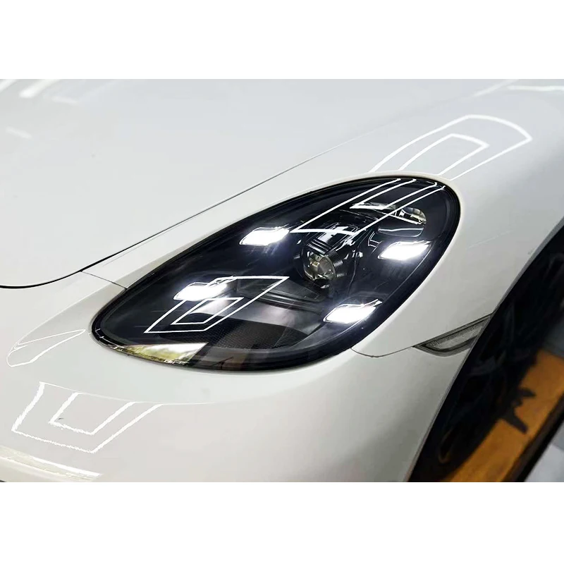 

For Porsche Cayman 2016-2023 Car Modification Upgrade Car Lights LED Headlights Front Bumper Headlights 718 Boxster