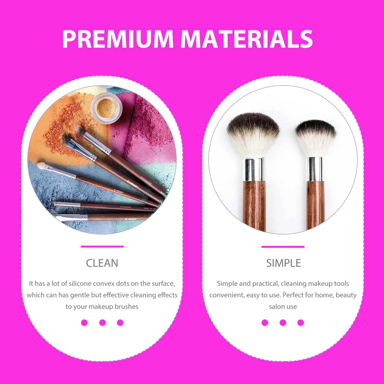 

Silicone Brush Cleaning Pad Convex Dots Gentle Effective Makeup Brushes Cleaner Tool Mat Easy Durable Hair Cleanser Pad