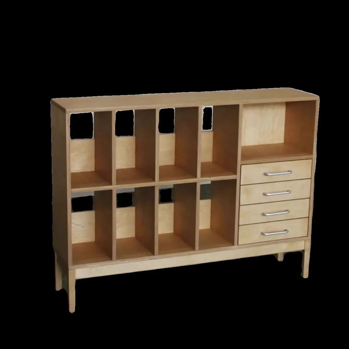 Floor-to-ceiling solid wood lattice cabinet partition rack simple display storage cabinet