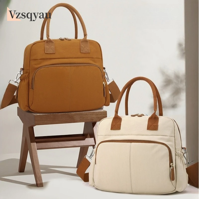 

Casual Travel Nylon Crossbody Bag Lightweight Waterproof Large Capacity Shopping Handbag Women's Single Shoulder Bag Diaper Bags