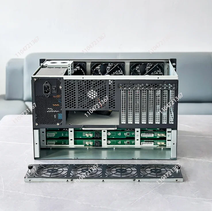 12 Bay NAS Server Case, ATX Mainboard & PSU Supported, 8 Full Height Slots, Synology Compatible AIO Chassis