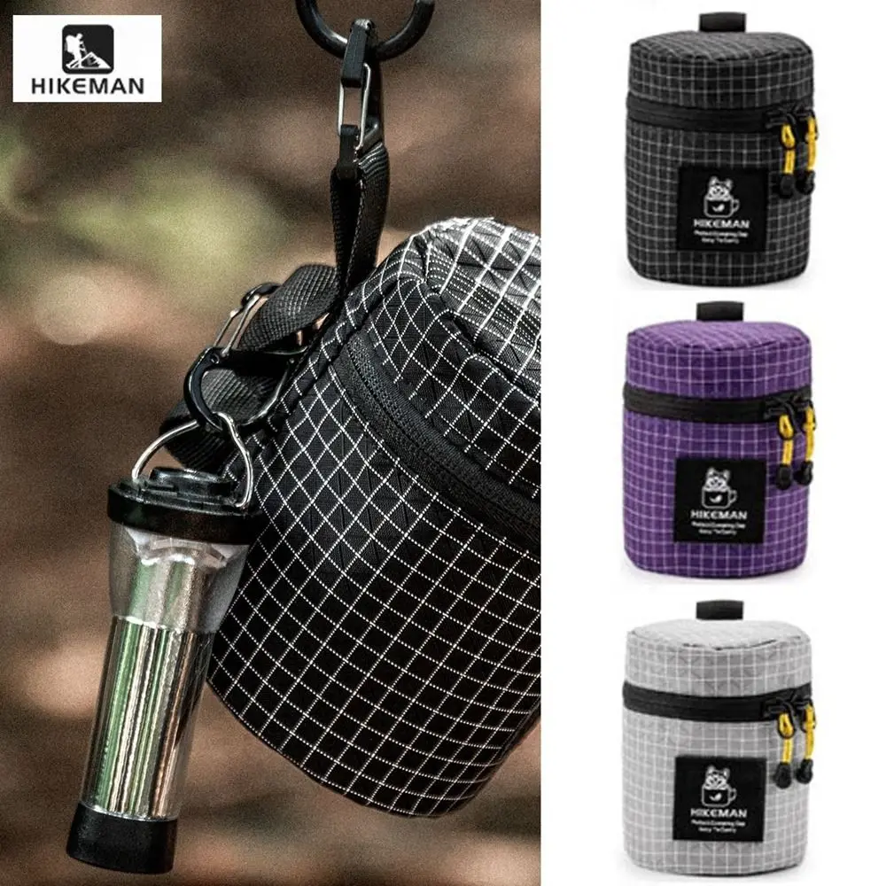 Portable Outdoor Tea Cup Bag Multi-Functional Cylindrical Outdoor Tea Set Protection Thickened Anti-collision 8.5*11cm