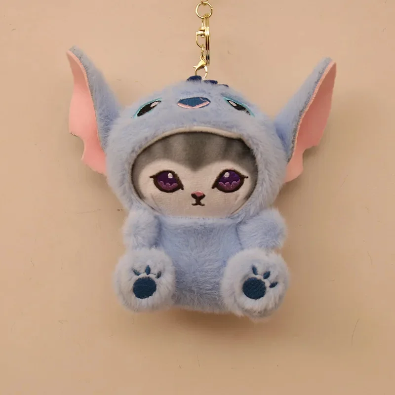 Stitch Plush พวงกุญแจของเล่น Mofusand Plushie Shark Cat ตุ๊กตา Plushies น่ารักตุ๊กตากระเป๋าจี้สาววันเกิด Xmas ของขวัญ