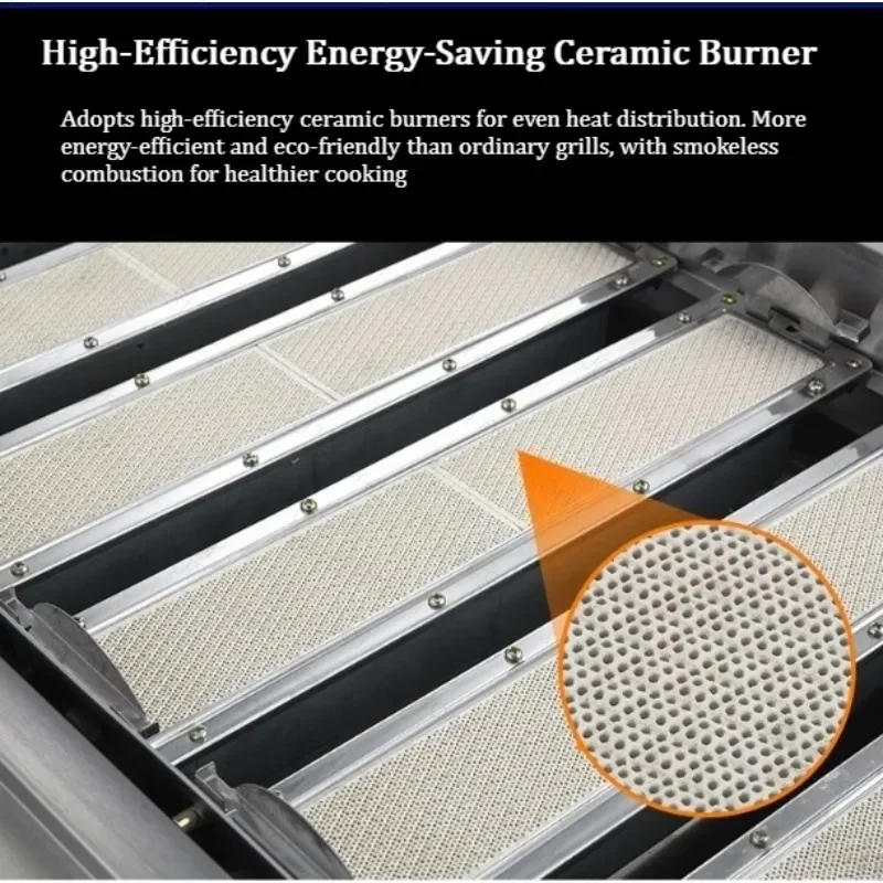 Commercial Portable 4 Burner Stainless Steel Gas Barbecue Grill Ceramic Infrared Burners for Outdoor BBQ Cooking