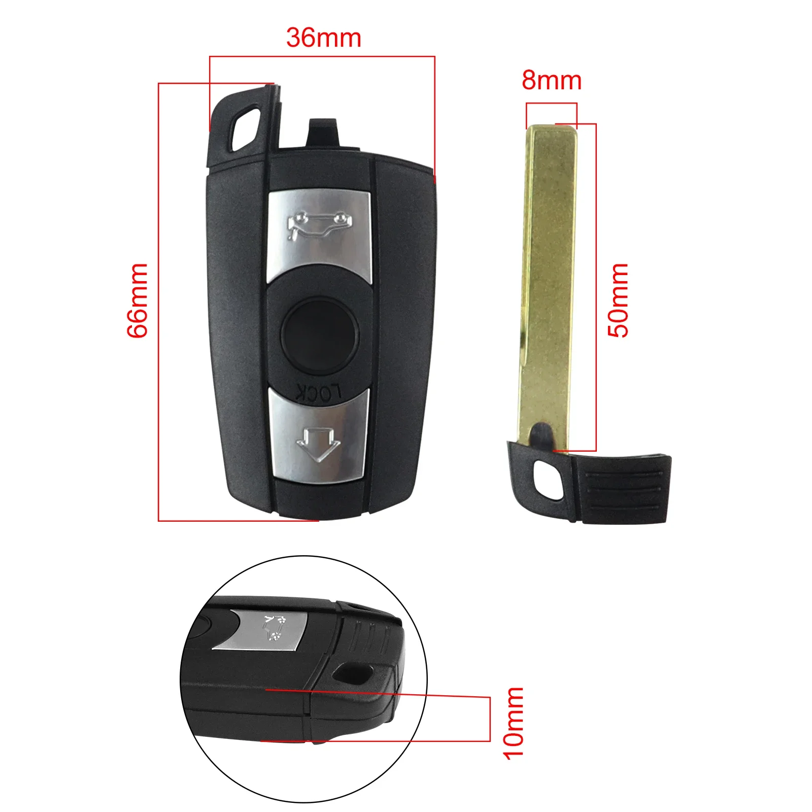 2pcs Car Remote Key 315Mhz with Chip Keyless Entry for BMW CAS3 X5 X6 Z4 E60 E61 E90 E91 E92 E93 E82 E63 E64 E65 E66 E70 E71 E72