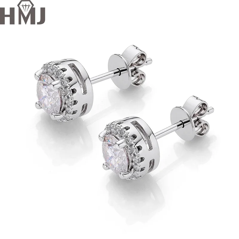 

Moissanite Stud Earrings 925 Sterling Silver Sparkling Moissanite Fine Jewelry Gift chains earrings for women jewelry