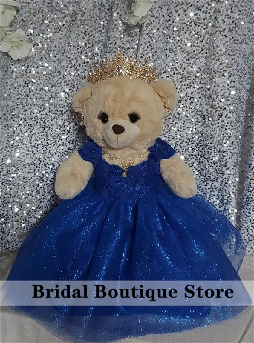 

Special Link For Personalized Sparkly Royal Blue Quinceanera Teddy Bear Dress Bead Crystal Appliques Bear Not Included Customize