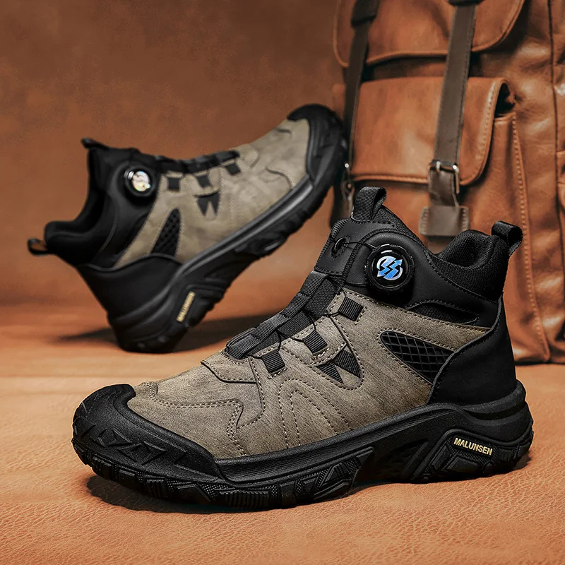 

Autumn Winter New Arrival Men's Trekking Sneakers Breathable High-top Hiking Shoes Men Non-slip Outdoor Casual Sports Shoes Man