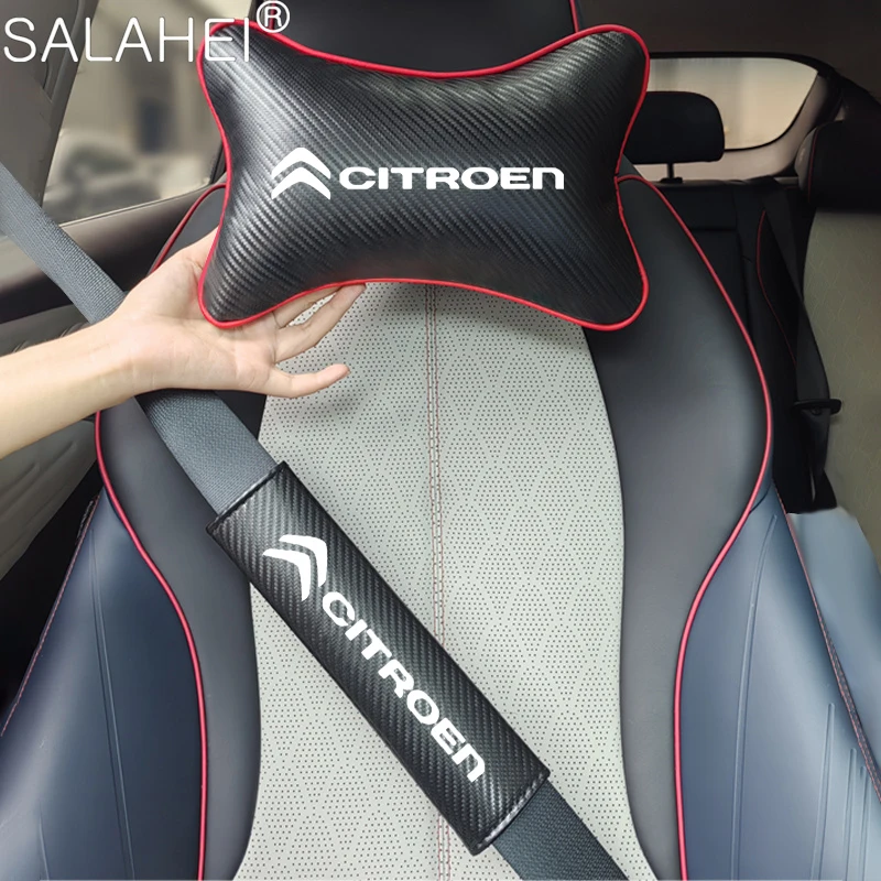 Car Head Neck Rest Pillow Seat Belt Protect Shoulders Pads for Citroen C1 C2 C3 C4 C5 C6 C8 C4L DS3 DS4 DS5 DS6 Accessories