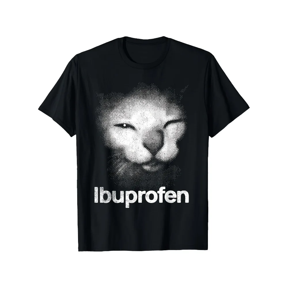 

Ibuprofen Cat Meme T-Shirt Same Style for Men and Men2026 Summer Short-sleeved Printed T-shirt 180G