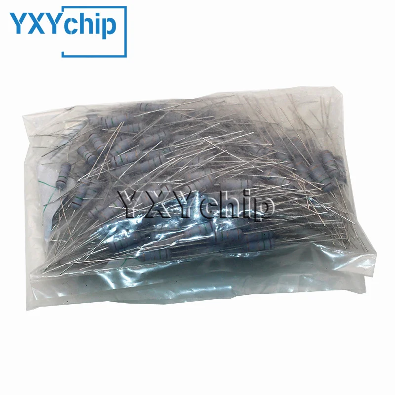 100pcs 1W 5% Metal Oxide Carbon Film Resistor 0.1R-10M 1K-910K 1M-10M 3.3R 2.4K 3.9M 1K 4.7K 47 470K 10R 2M 3.3M 680R 510 Ohm