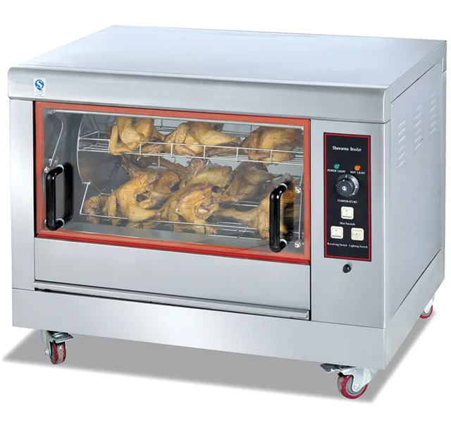 Electric Commercial Stainless Steel Rotisserie/Rotary Chicken Oven & Commercial Chicken Roasting Machine with 1 Year Warranty