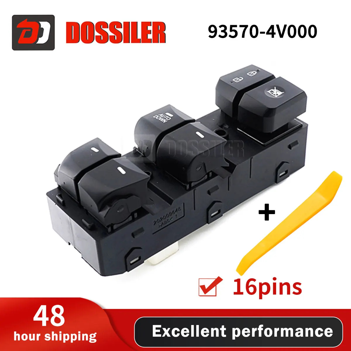 

93570-4V000 Dossiler High Quality Electric Power Window Master Switch For Hyundai 2012 2013 2014 2015 2016 Elantra Lang Move