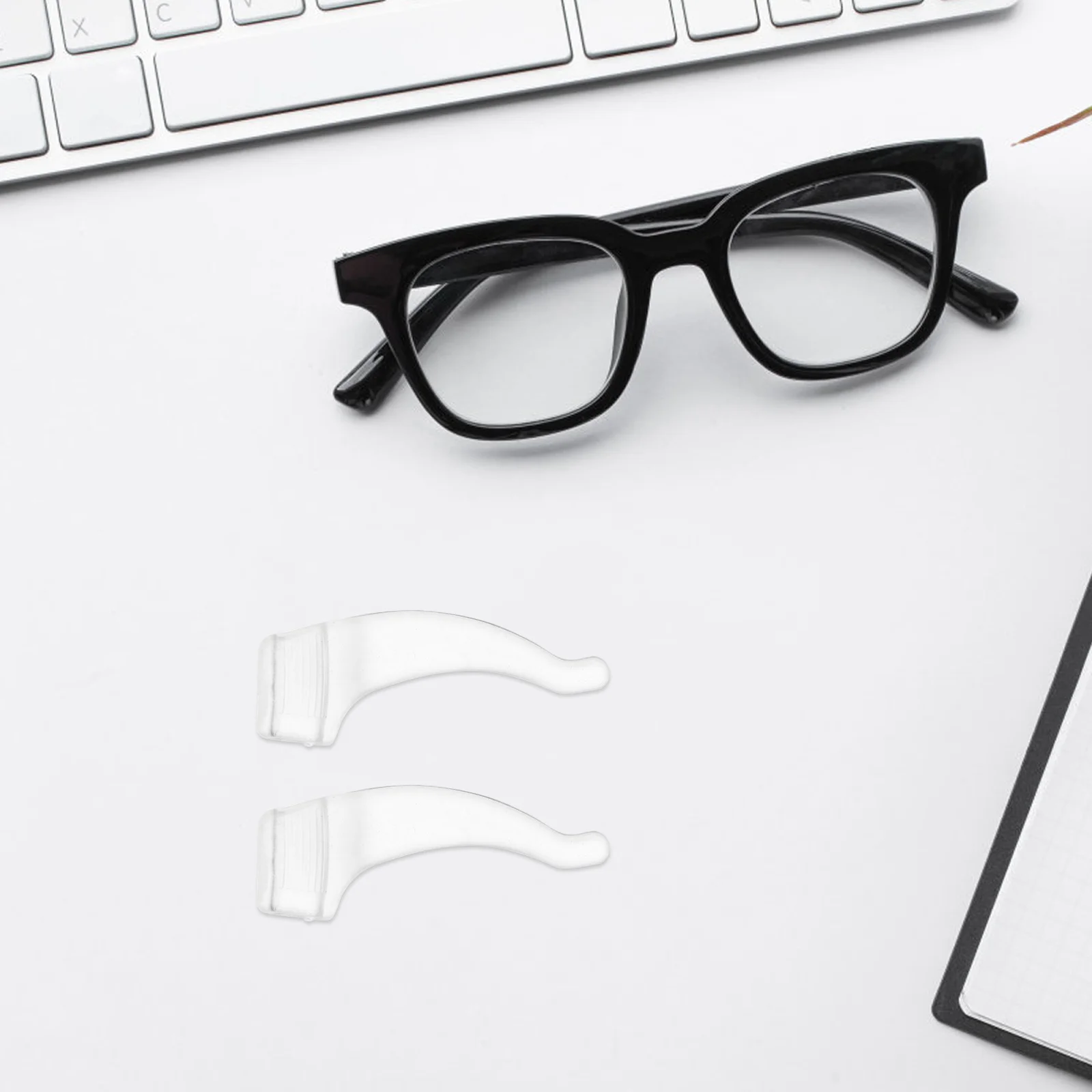 

SEWACC 20 Pairs Silicone Eyeglass Anti Skid Ear Pads Transparent Comfortable Grips for Sunglasses Running Exercise Temple Tips