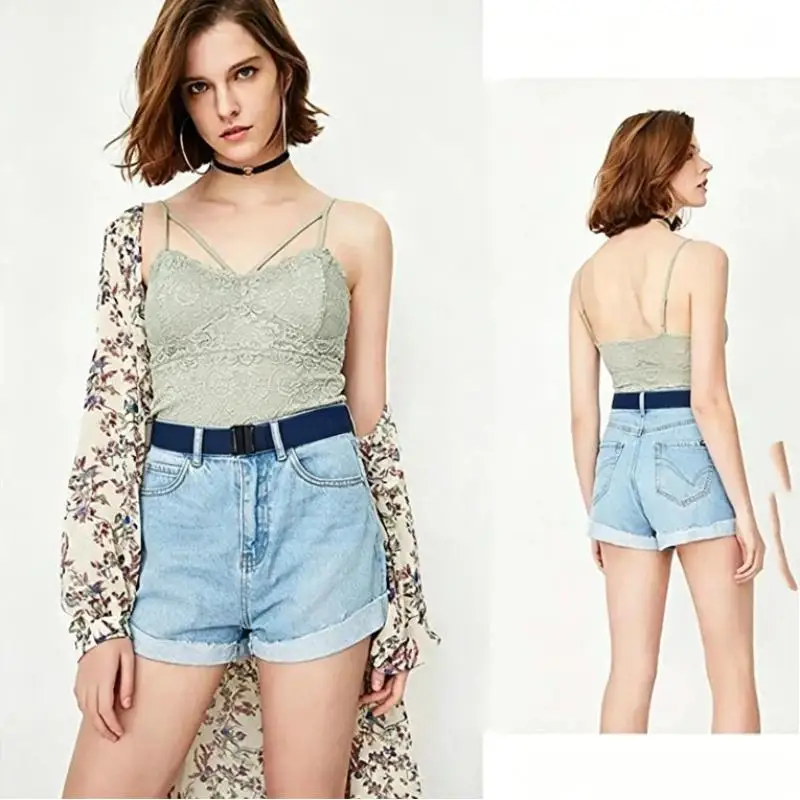 1Pcs Jeans Pants Dress Stretch Waist Unisex Buckle-Free Elastic Belt For Women Men No Buckle Without Buckle Free Belts
