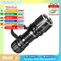 Wurkkos TD07 18350 Tactical Flashlight 1300LM 479M Long Range Rechargeable Lamp IP68 Mini Torch with Finger Ring Dual Switches