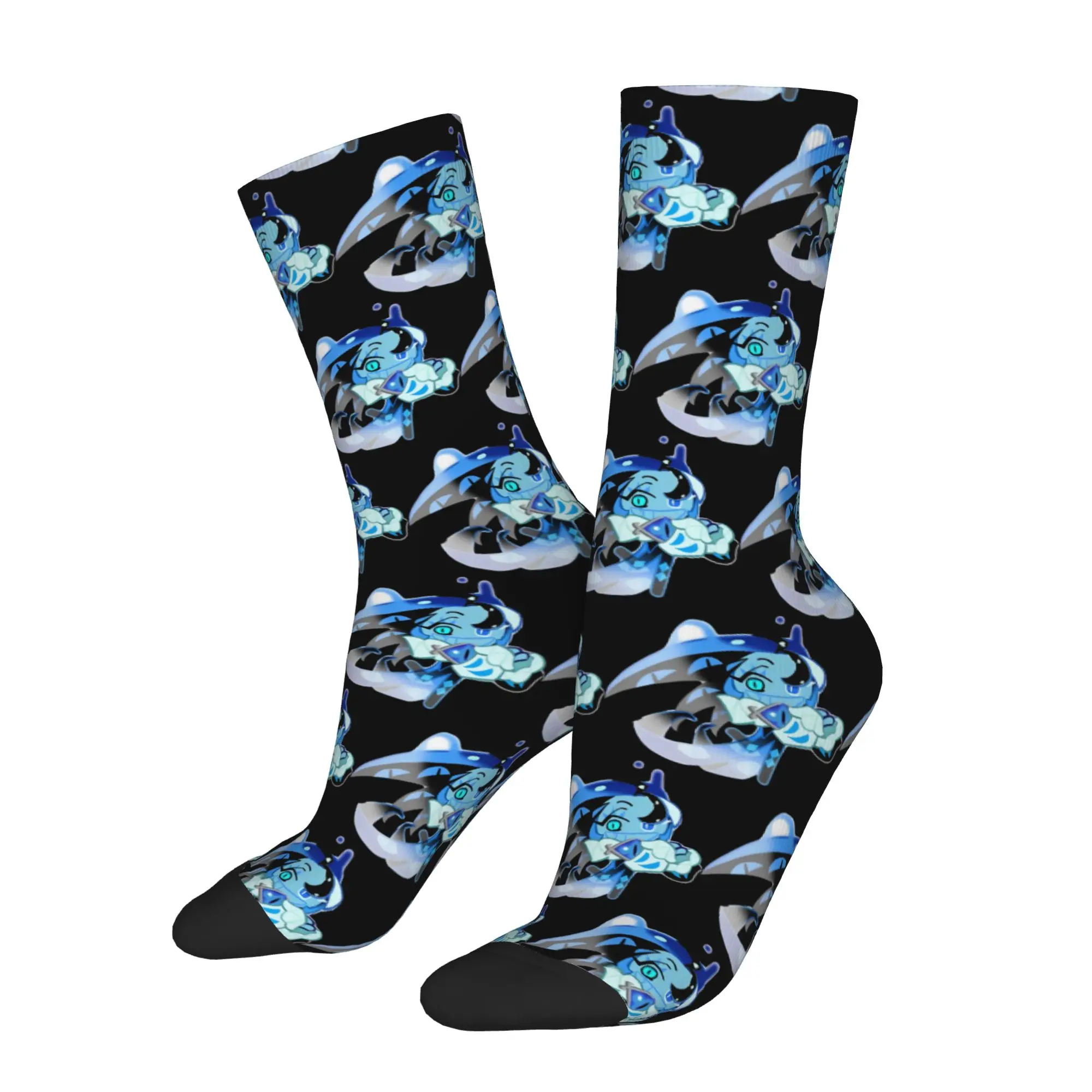 Cookie Run Kingdom Shadow Milk Cookie Accessories Men Women Socks Flexible  Skateboard Middle Length Socks Cute Present