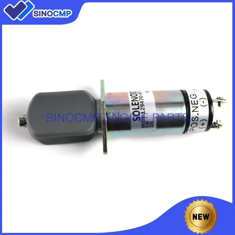 

12V New Fuel Stop Solenoid For Yanmar Diesel Engine 1502-12D6U1B1S1A 129470-67320 1504-12A6U1B1S2 Excavator Accessories