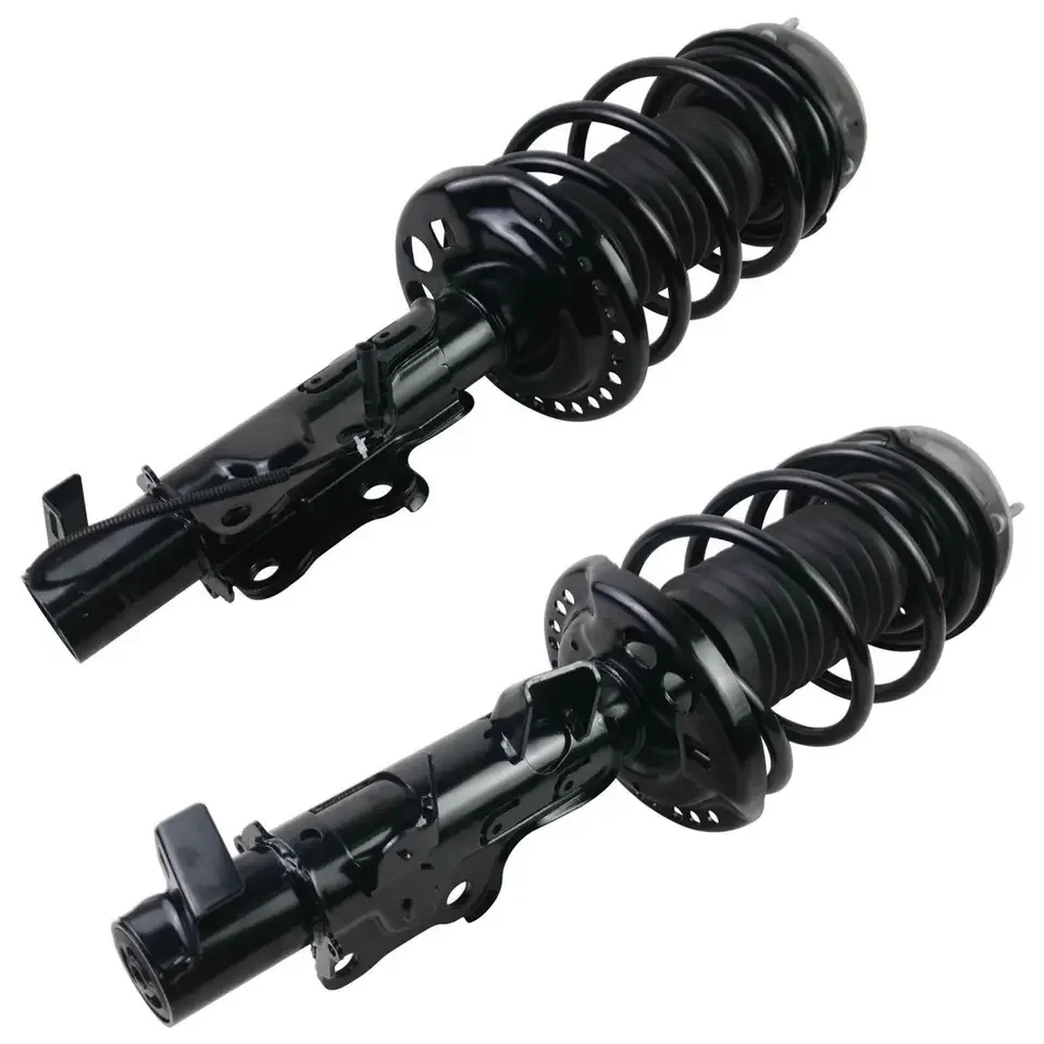 Pair Left+Right Front Shock Absorber Assys for Cadillac CTS w/ Electric 2014-20